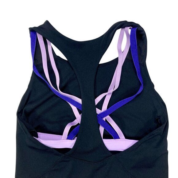 Fabletics Boost Built-In Bra Workout Tank Black Stretchy Gym Cross Fit Yoga Top - Picture 6 of 14